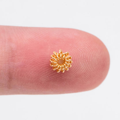 20pcs Gold Twisted Wire Ball Beads, Jewelry Making, Diy Material, Jewelry Supplies (GB-2960)