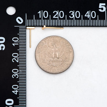 10pcs Gold/ Silver Bar Ear Posts, Gold/ Rhodium plated Brass Earring Findings, Stud Earring Components (GB-3033)