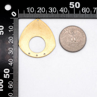 10pcs Raw Brass Teardrop Charm Pendants, Brass Findings Wholesale (RB-214)