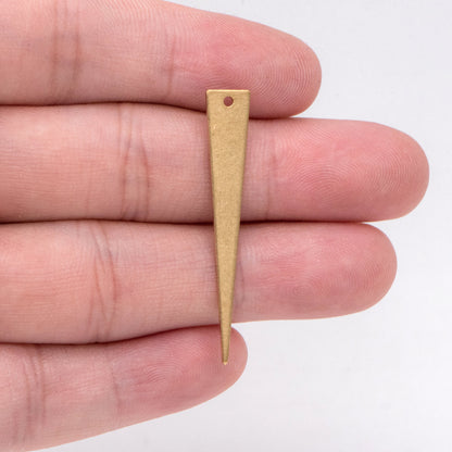 20pcs Raw Brass Long Triangle Charm Pendants, Brass Findings Wholesale (RB-223)