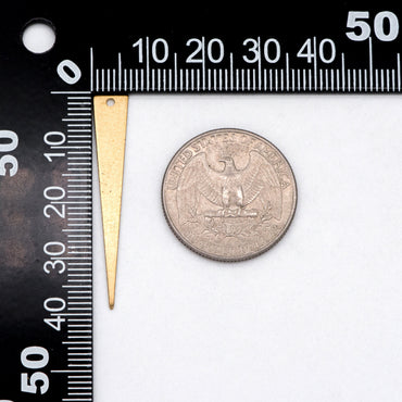 20pcs Raw Brass Long Triangle Charm Pendants, Brass Findings Wholesale (RB-223)