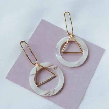 10pcs Long Oval Hoop Ear Posts, 18K Gold/ Rhodium plated Brass, Geometric Stud Earring, 20mm / 25mm, DIY Ear Wire Findings (GB-711)