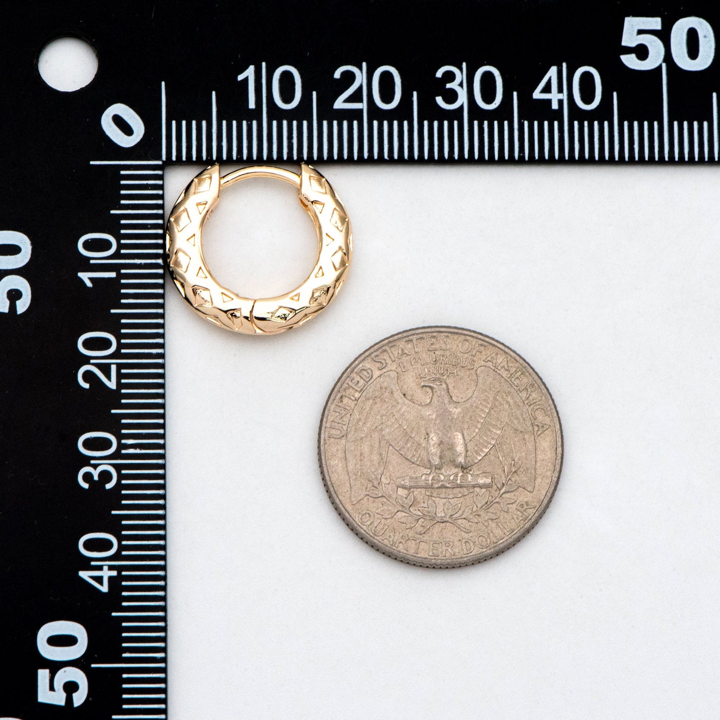 4pcs Gold Hoop Earrings, Gold Huggie Earrings, Gold Hoops, Huggies (GB-3021)