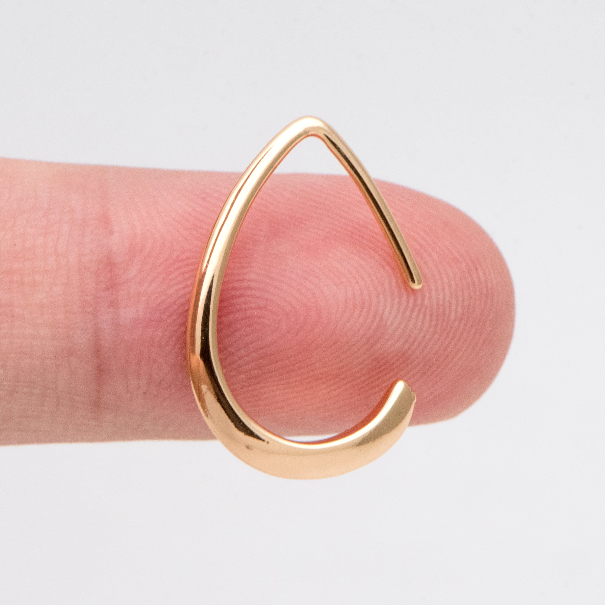 10pcs Gold plated Brass Teardrop Ear Hooks, Simple Earwires Earring Components (GB-3022)