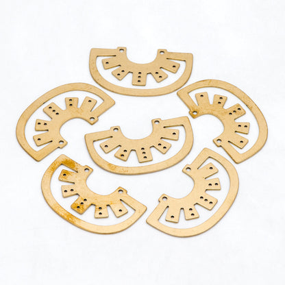 10pcs Raw Brass Drop Charm Connectors 20x35mm, Brass Findings Wholesale (RB-290)