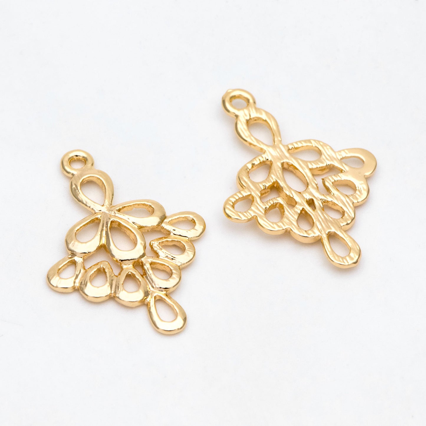 10pcs Gold plated Brass Charm Pendant Connectors 24mm, Lead Nickel Free (GB-061)