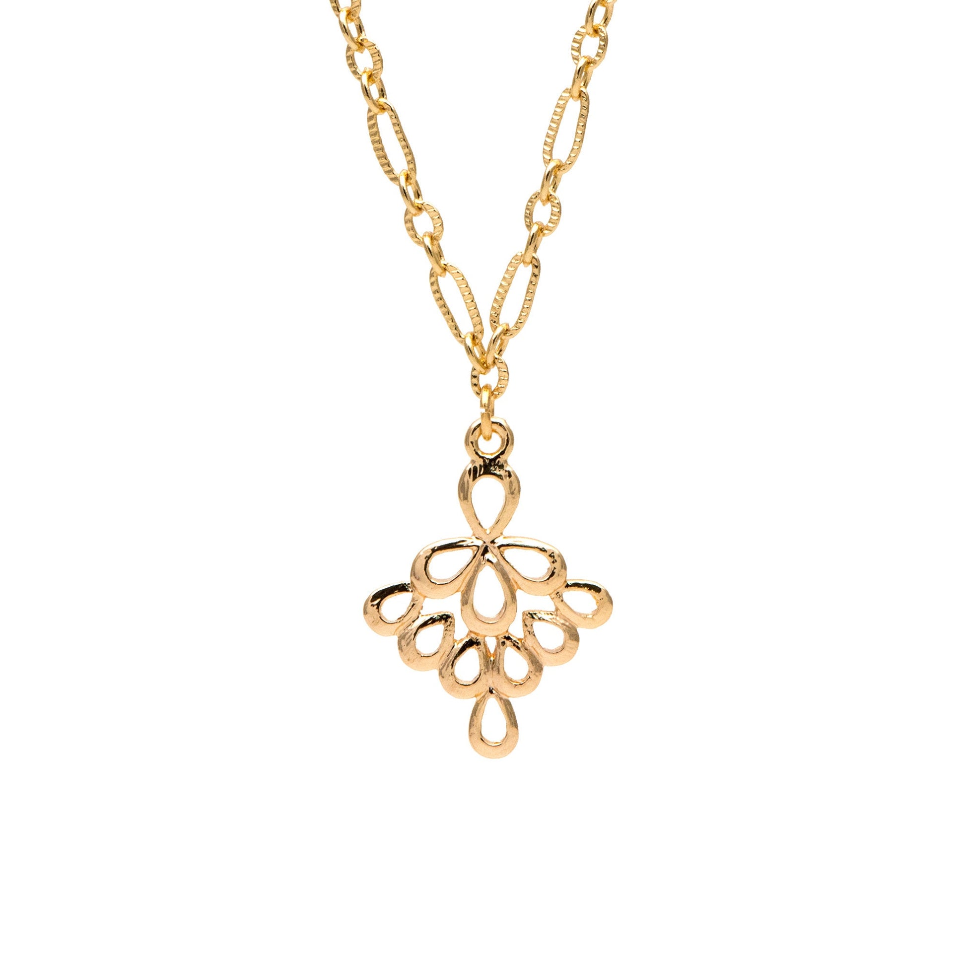 10pcs Gold plated Brass Charm Pendant Connectors 24mm, Lead Nickel Free (GB-061)