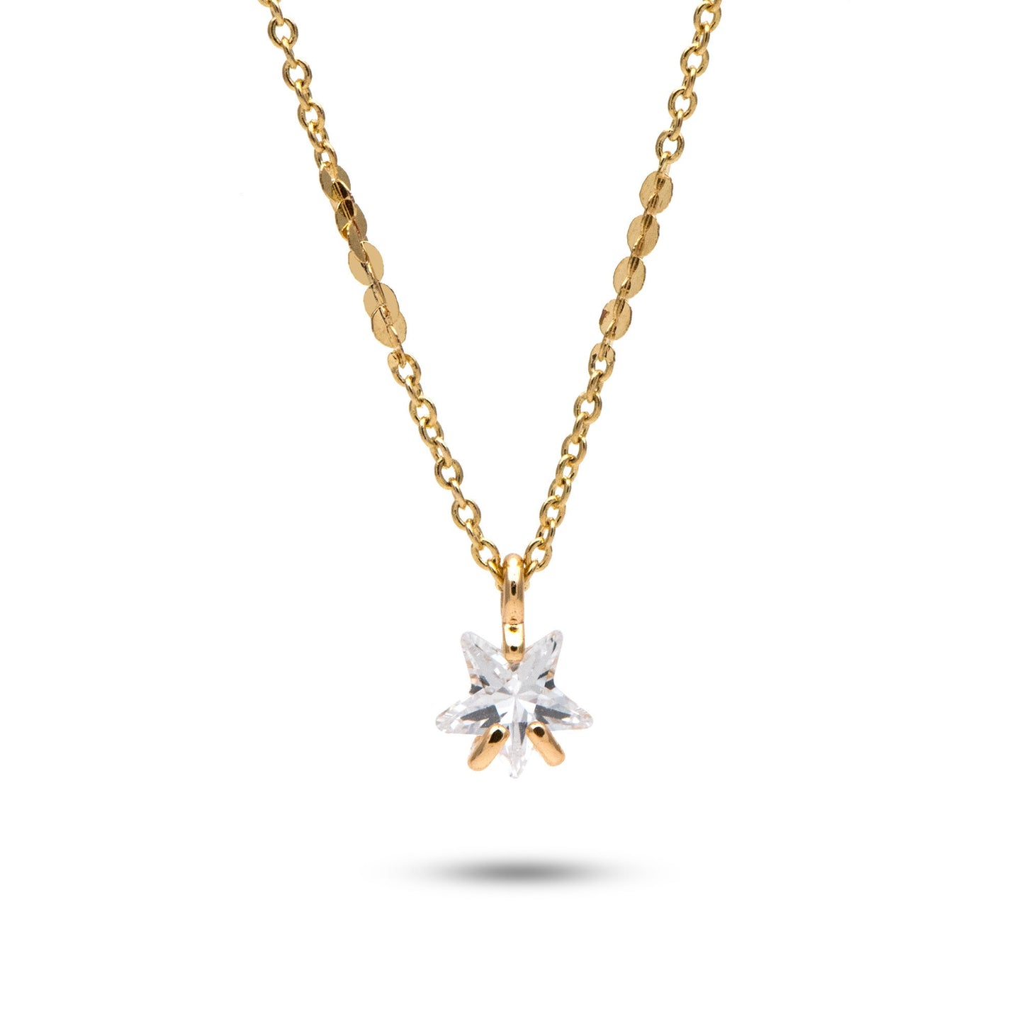 10pcs CZ Pave Gold/ Silver Star Charm Pendants 5mm, Real Gold/ Rhodium plated Brass, Color Not Easily Tarnish (GB-162-B)