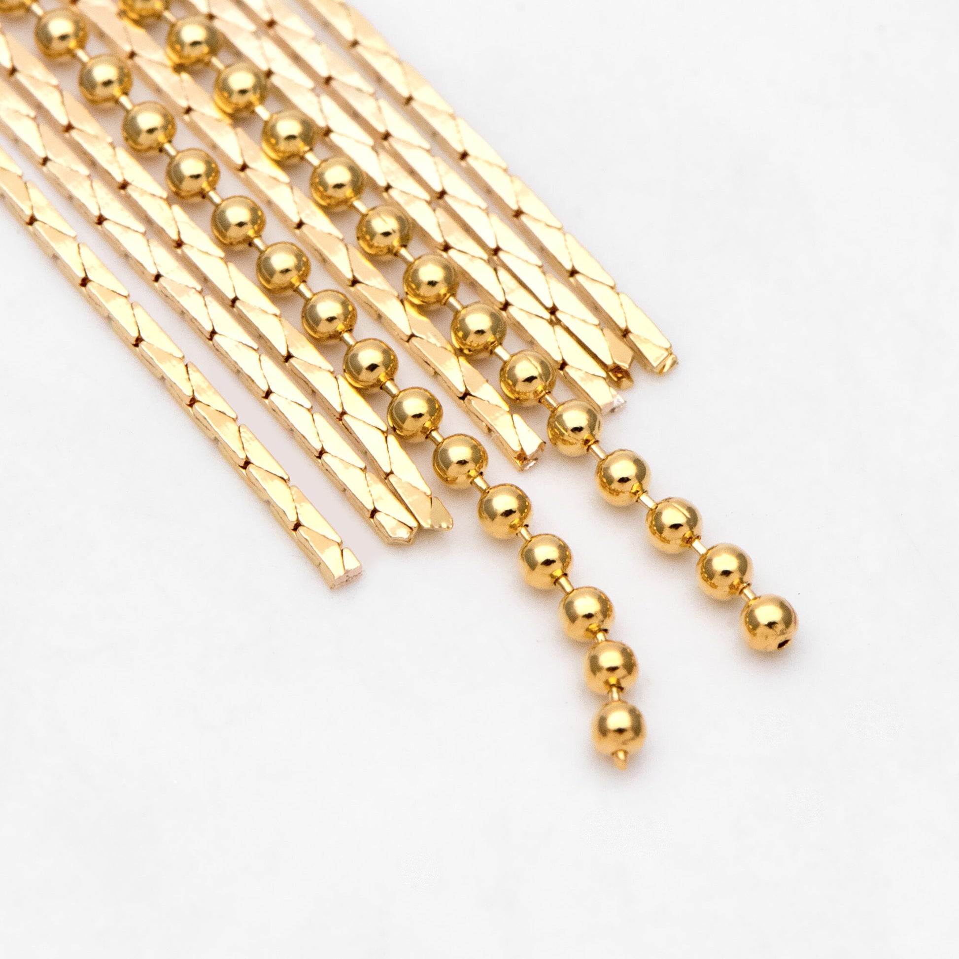 4pcs Chain Tassel Earrings, Long Tassel Stud Earring, Gold Dangling Earrings, Minimalist Earrings (GB-3038)