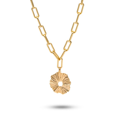 10pcs Gold Wrinkled Circle Charms 20x18mm, 18K Gold plated Brass, Disk Sun Pendants (GB-1404-F)