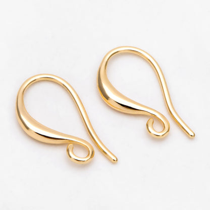 10pcs Gold/ Silver/ Rose Gold Ear Hooks, Ear Wires, French Hook Earrings, Earrings Findings (GB-3040)