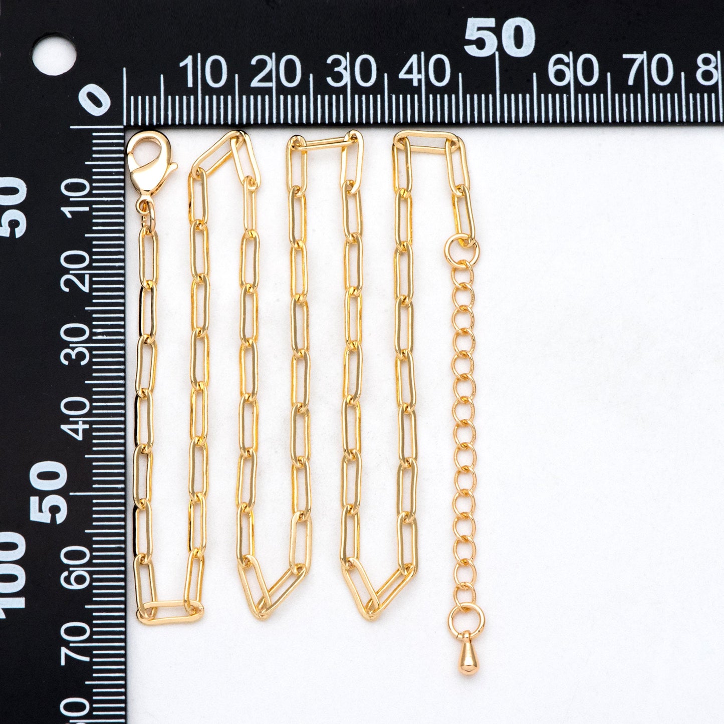 Gold/ Silver/ Rose Gold Oval Cable Chains 3mm, Finished Bracelet/ Anklet/ Necklace with Extender Chain, Ready to Wear (#LK-272)