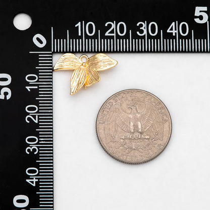 10pcs Gold plated Brass Flower Connector Charms 14x21mm, Lead Nickel Free (GB-4391-D)