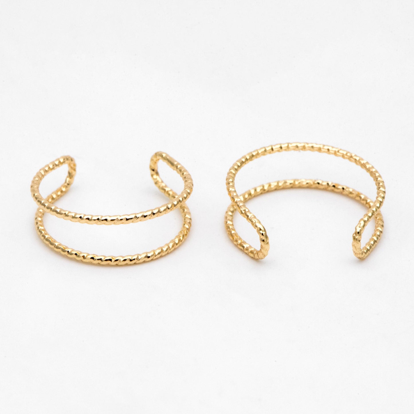 4pcs Double Band Gold/ Silver Ring, Adjustable Ring, Minimalist Ring, Stacking Ring, Wire Open Ring (#GB-3079)