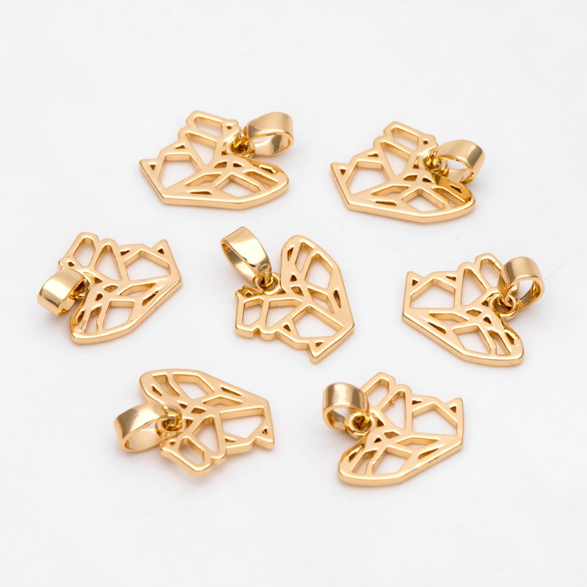 10pcs Gold plated Brass Squirrel Charm Pendants 13x16mm, Lead Nickel Free (GB-262)
