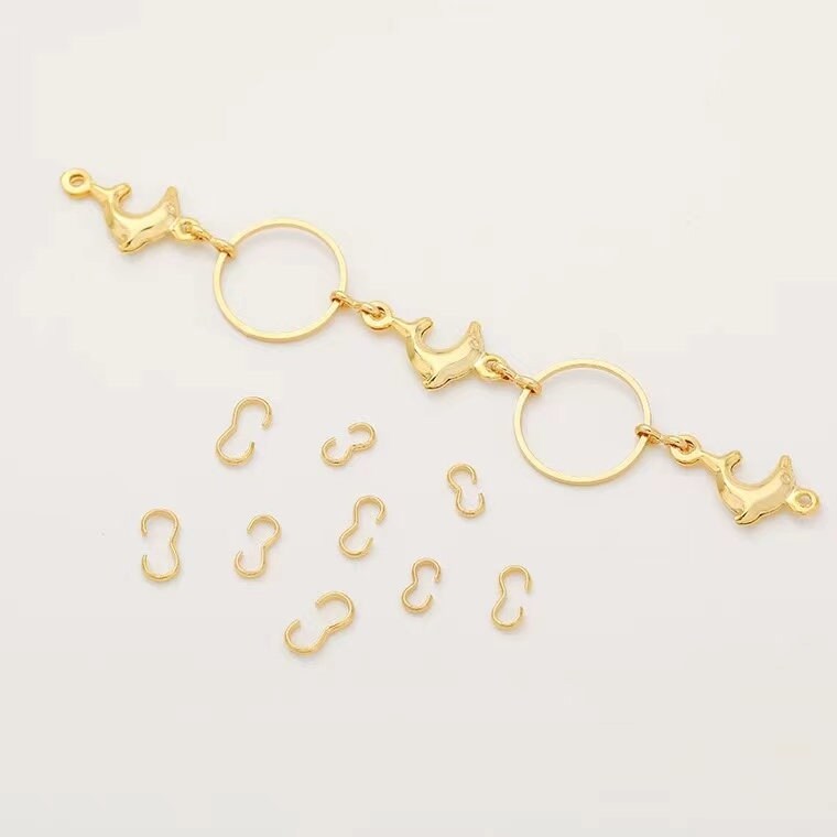 20pcs Gold 3 Shape Connector Links, Diy Chain Components,Jewelry Making, Diy Material, Jewelry Supplies (GB-1881)