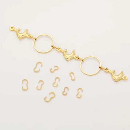 20pcs Gold 3 Shape Connector Links, Diy Chain Components,Jewelry Making, Diy Material, Jewelry Supplies (GB-1881)