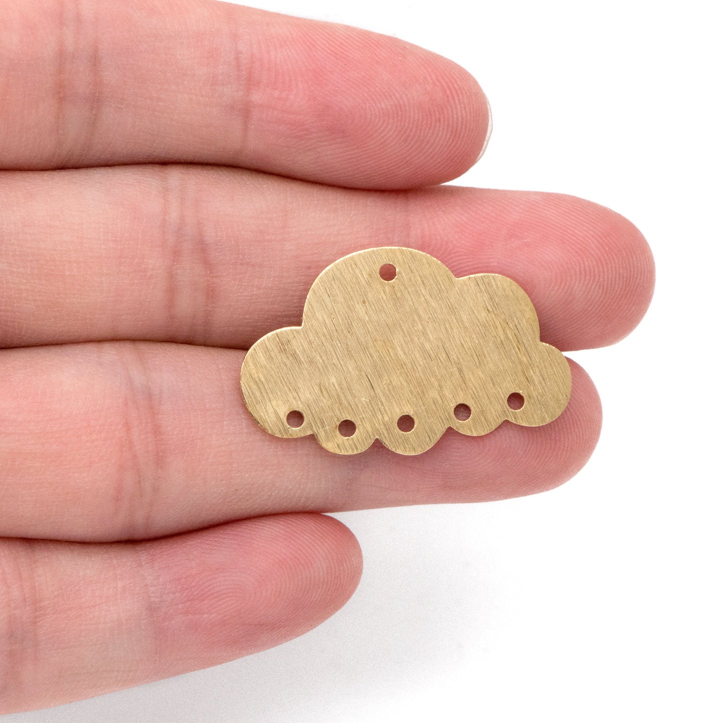 10pcs Raw Brass Multi holes Cloud Charm Connecors 30x49mm, Brass Findings Wholesale (RB-304)