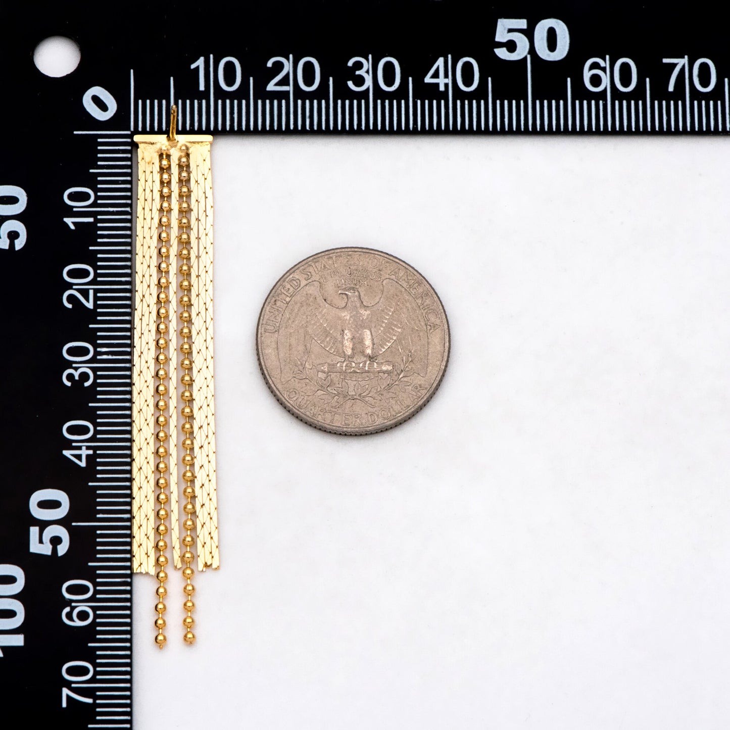 4pcs Chain Tassel Earrings, Long Tassel Stud Earring, Gold Dangling Earrings, Minimalist Earrings (GB-3038)