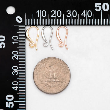 10pcs Gold/ Silver/ Rose Gold Ear Hooks, Ear Wires, French Hook Earrings, Earrings Findings (GB-3040-B)