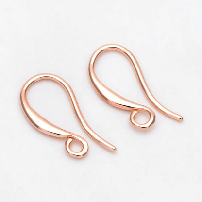 10pcs Gold/ Silver/ Rose Gold Ear Hooks, Ear Wires, French Hook Earrings, Earrings Findings (GB-3040)