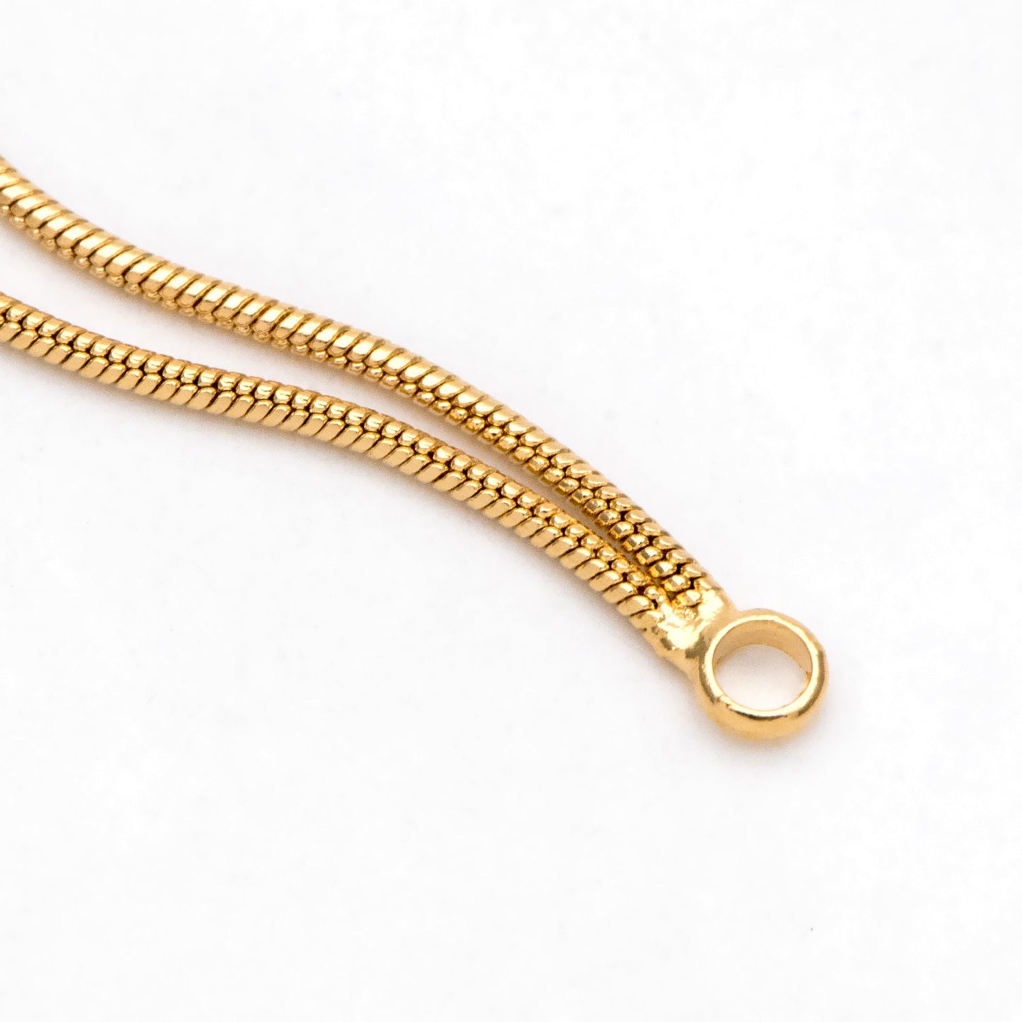 4pcs Gold Earring Charms 82mm, Gold plated Brass Chain Tassel Pendants, Long Chain Earwire Components (GB-3523-A)