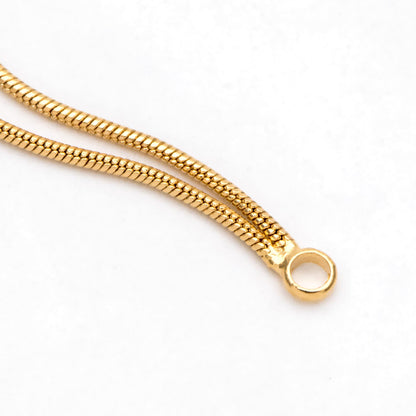 4pcs Gold Earring Charms 82mm, Gold plated Brass Chain Tassel Pendants, Long Chain Earwire Components (GB-3523-A)