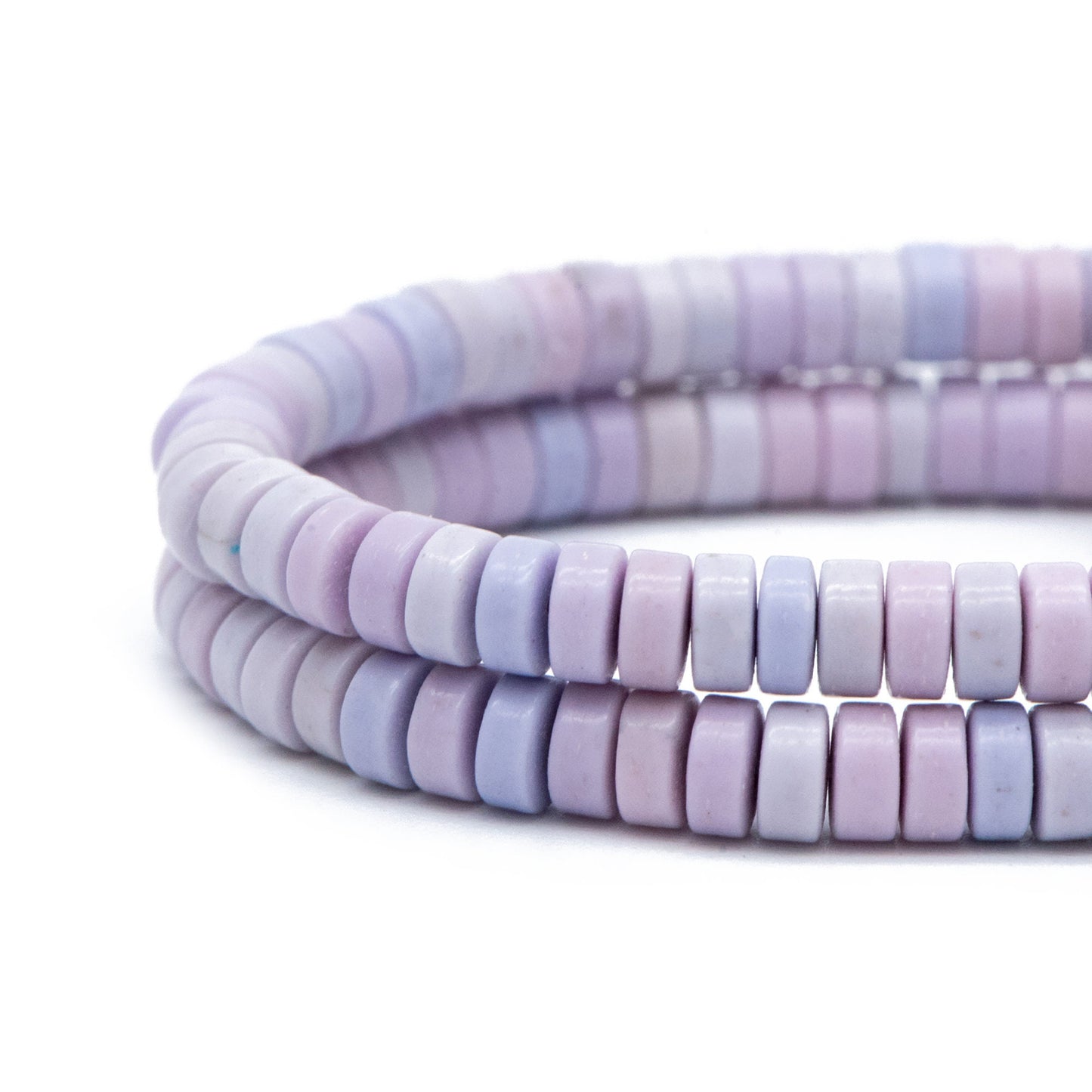 4x2mm Synthetic Turquoise Gemstone Beads, Heishi Tube Loose Beads, Flat Round Beads, 15"Strd (TR-024)