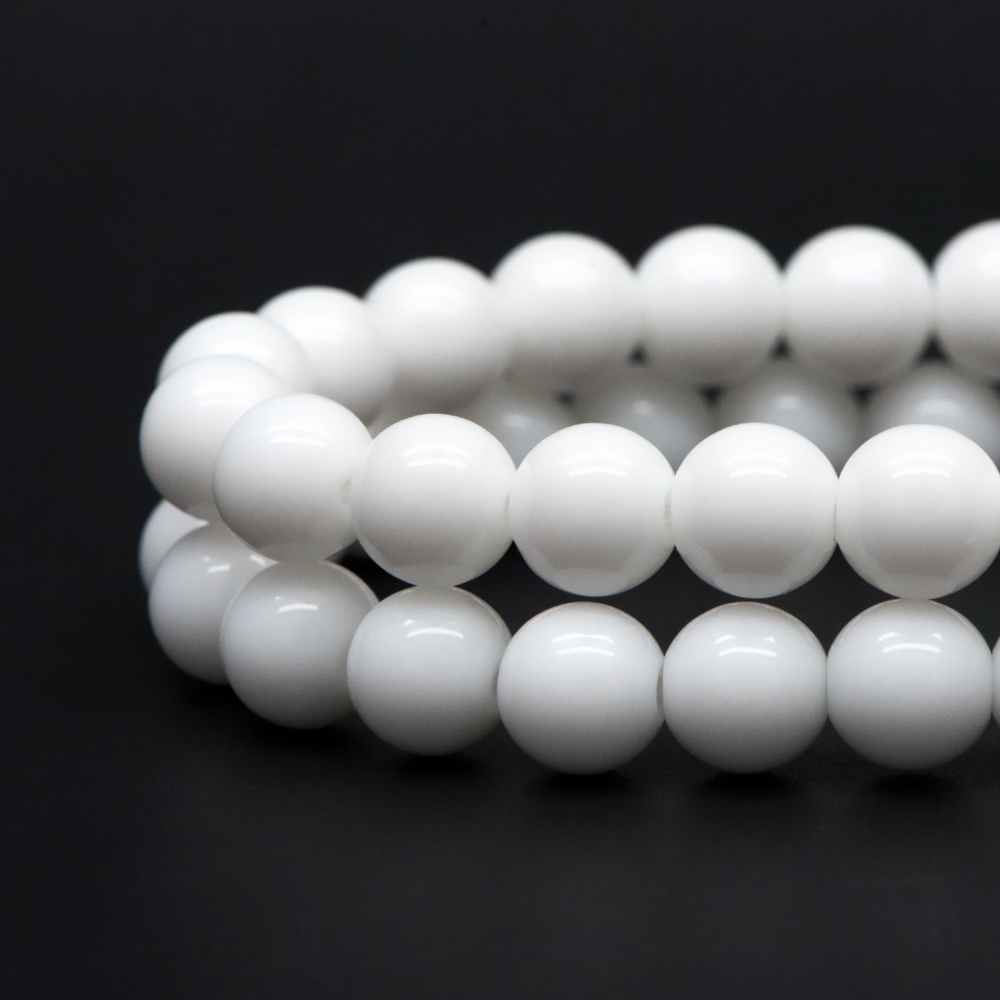 48pcs Smooth Round Glass beads 8mm, Full strand (GM-041)