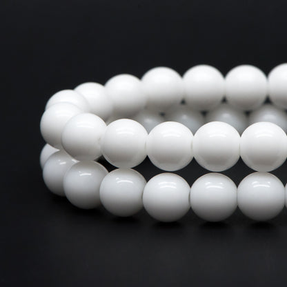 48pcs Smooth Round Glass beads 8mm, Full strand (GM-041)