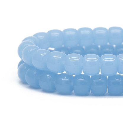 60pcs Smooth Cylinder Rondelle Glass Beads, 8x6mm, Candy Color Crystal Beads (GM-042)