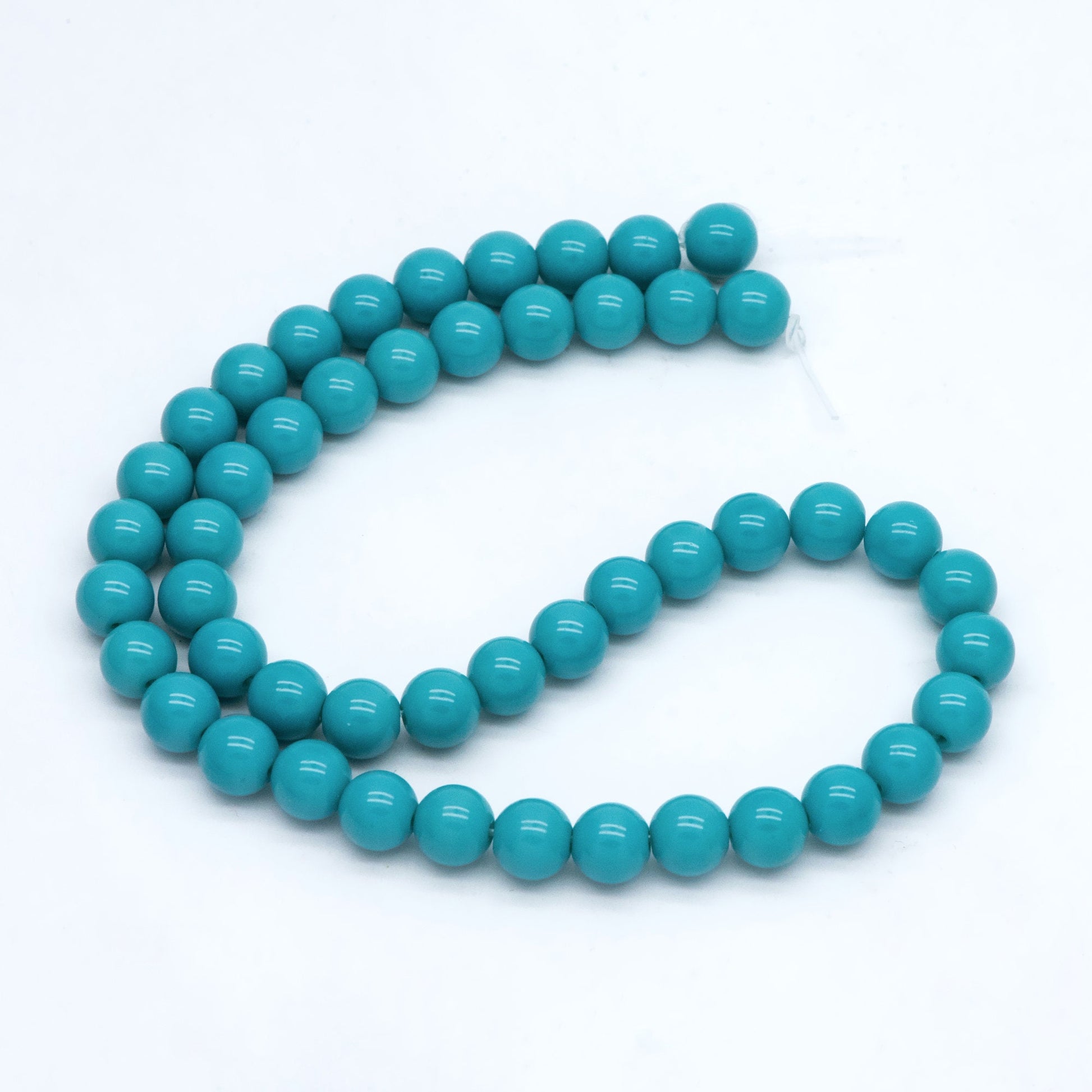 48pcs Smooth Round Glass beads 8mm, Full strand (GM-041)