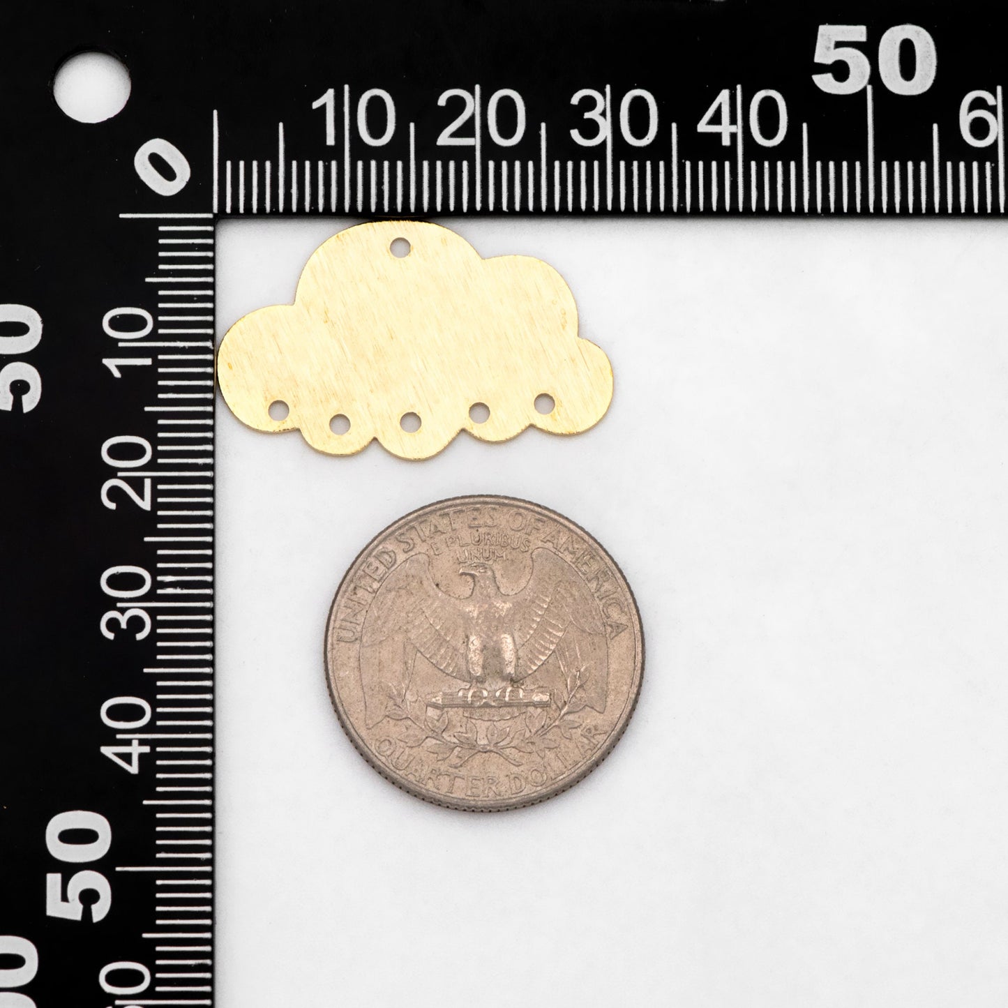 10pcs Raw Brass Multi holes Cloud Charm Connecors 30x49mm, Brass Findings Wholesale (RB-304)