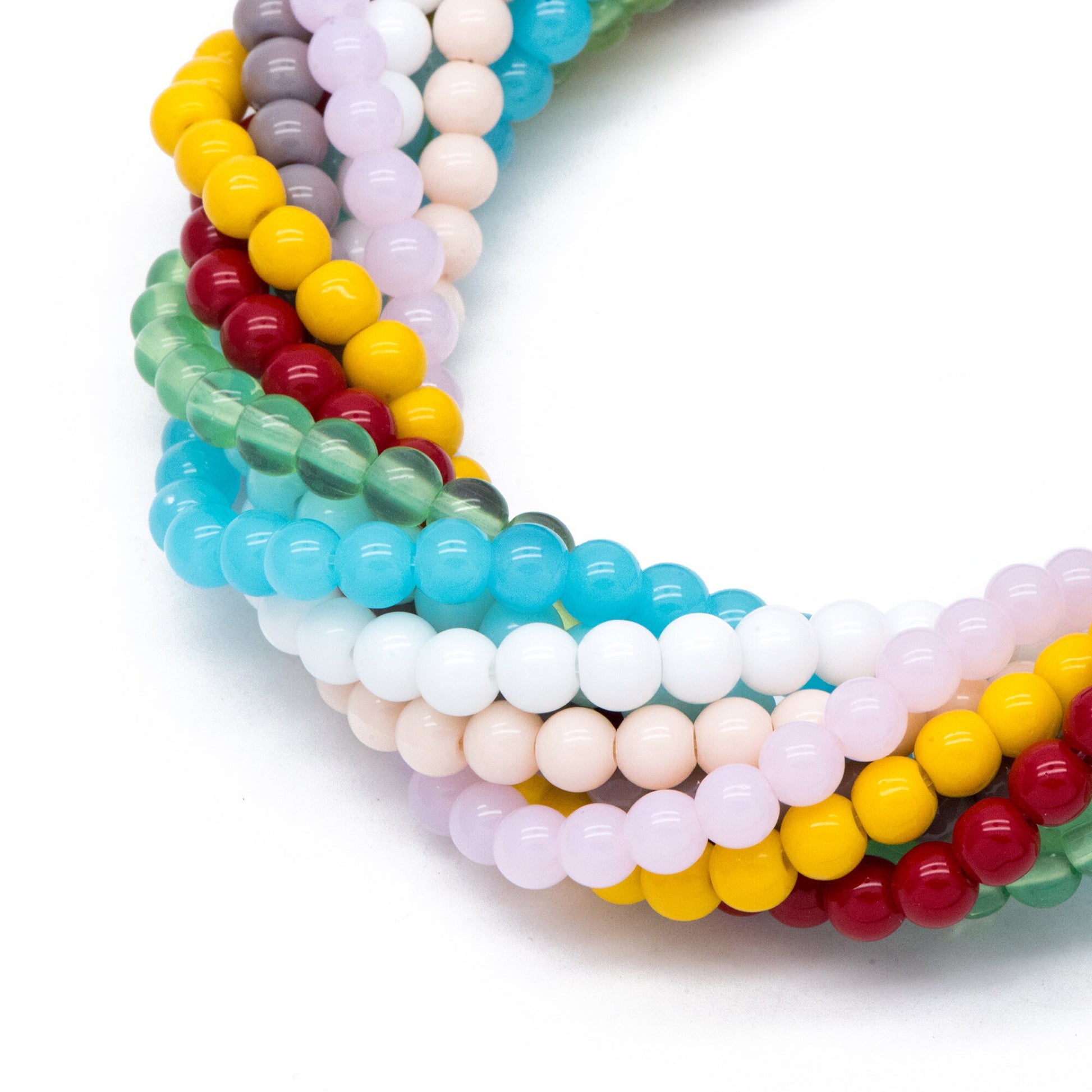 65pcs Smooth Round Glass beads 6mm, Full strand (GM-043)