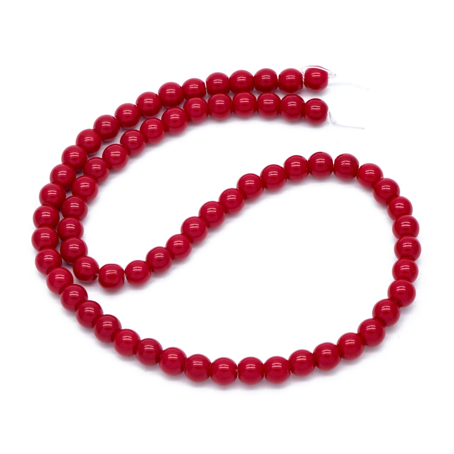 65pcs Smooth Round Glass beads 6mm, Full strand (GM-043)