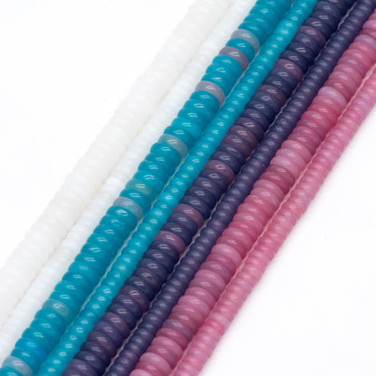 Jade Color Rondelle Beads, Spacer Beads,Heishi Beads, 2*4mm,2*6mm, 15 inches one strand (GM-039)