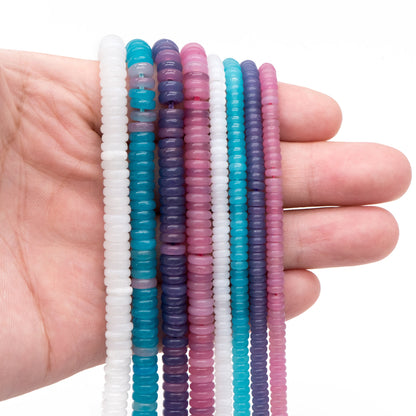 Jade Color Rondelle Beads, Spacer Beads,Heishi Beads, 2*4mm,2*6mm, 15 inches one strand (GM-039)