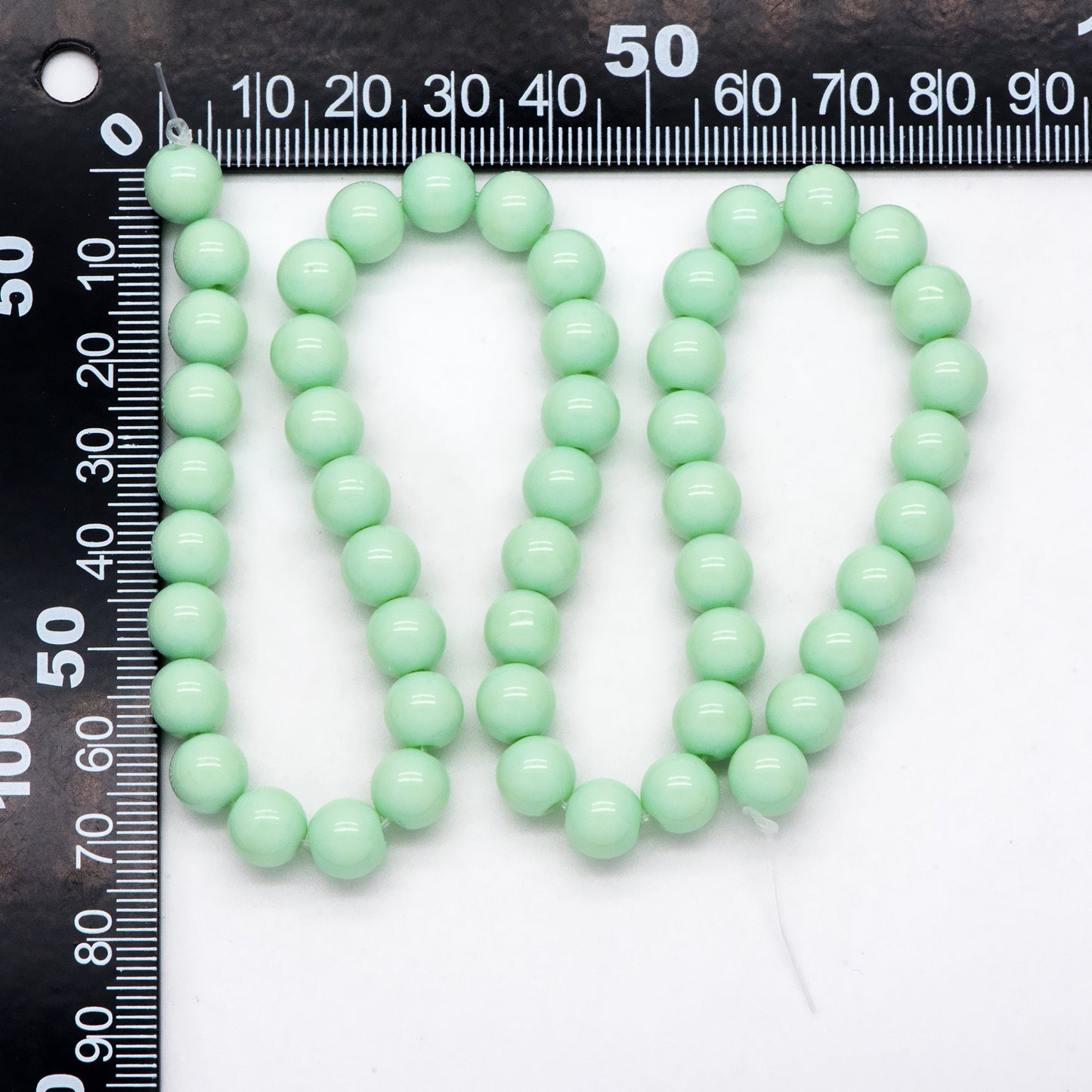 48pcs Smooth Round Glass beads 8mm, Full strand (GM-041)