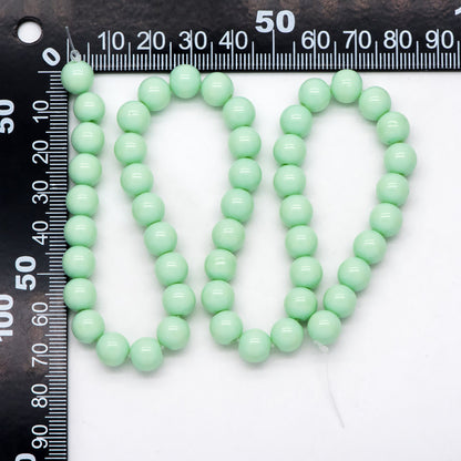 48pcs Smooth Round Glass beads 8mm, Full strand (GM-041)