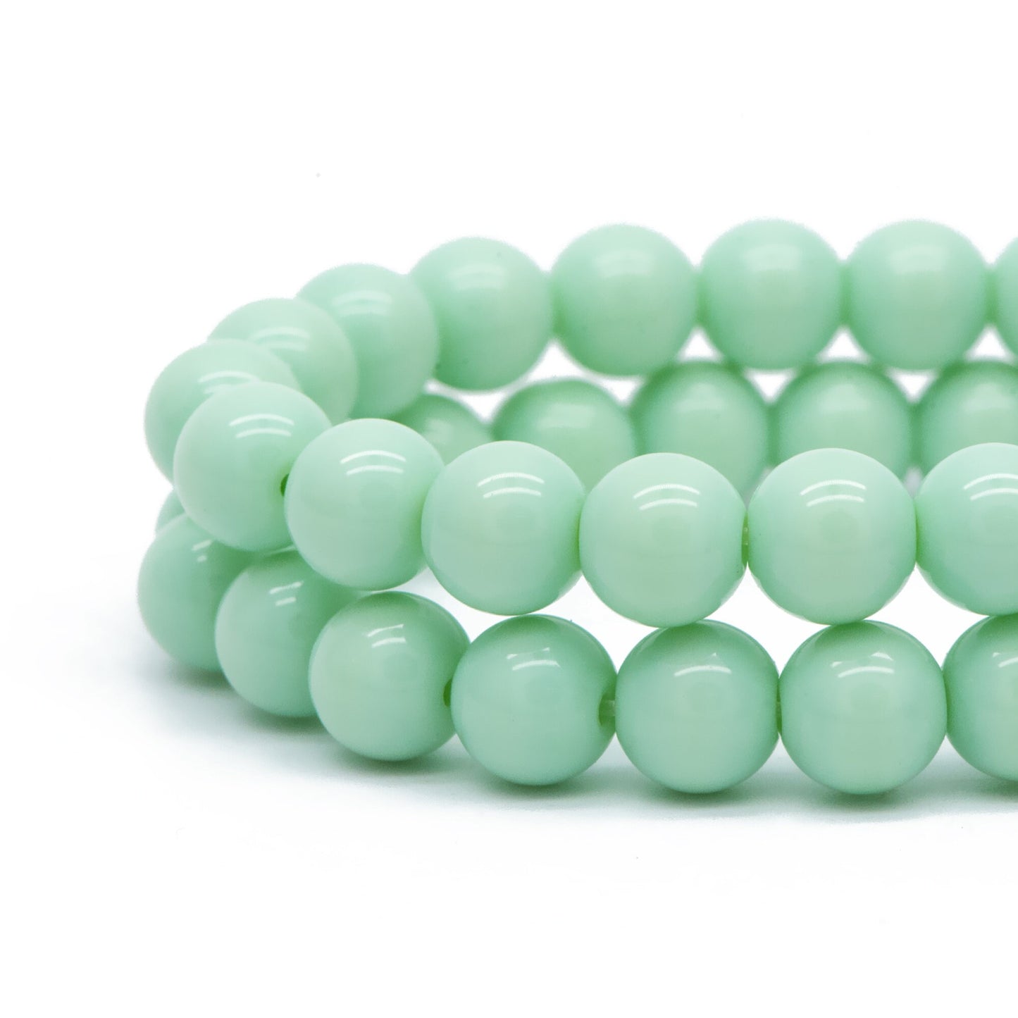 48pcs Smooth Round Glass beads 8mm, Full strand (GM-041)