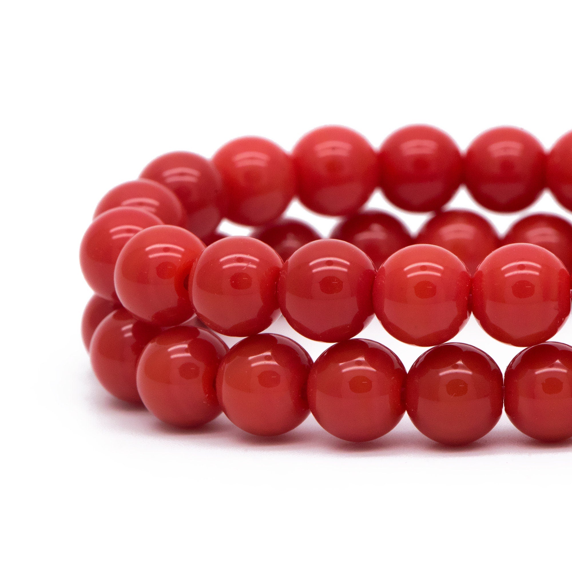 48pcs Smooth Round Glass beads 8mm, Full strand (GM-041)