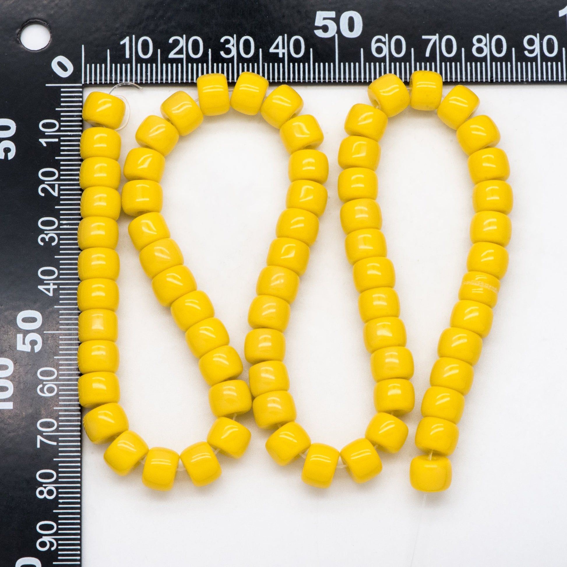 60pcs Smooth Cylinder Rondelle Glass Beads, 8x6mm, Candy Color Crystal Beads (GM-042)