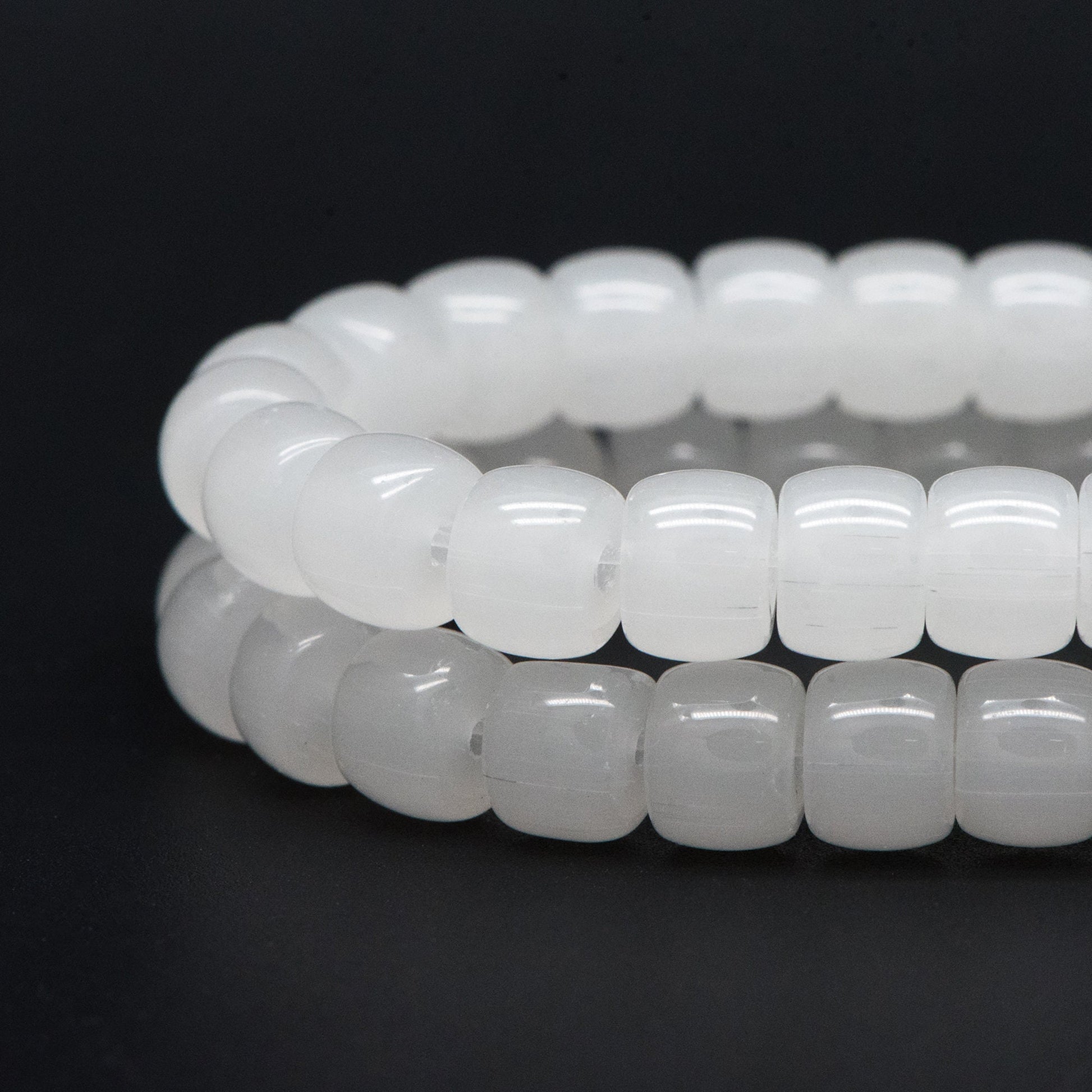 60pcs Smooth Cylinder Rondelle Glass Beads, 8x6mm, Candy Color Crystal Beads (GM-042)