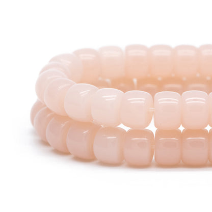 60pcs Smooth Cylinder Rondelle Glass Beads, 8x6mm, Candy Color Crystal Beads (GM-042)