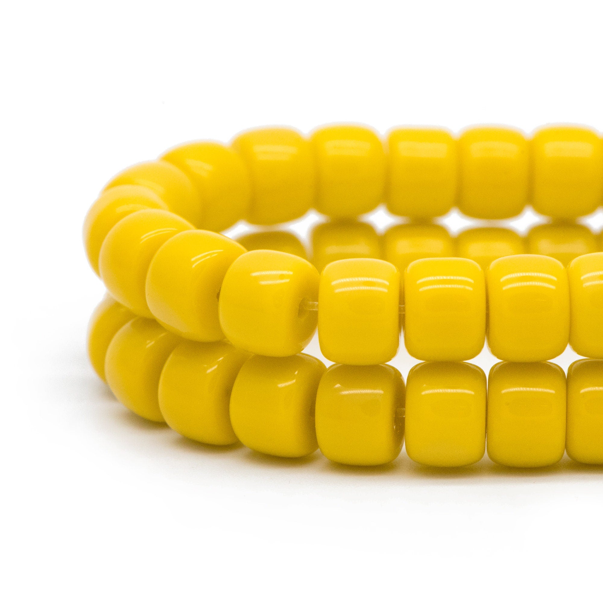 60pcs Smooth Cylinder Rondelle Glass Beads, 8x6mm, Candy Color Crystal Beads (GM-042)