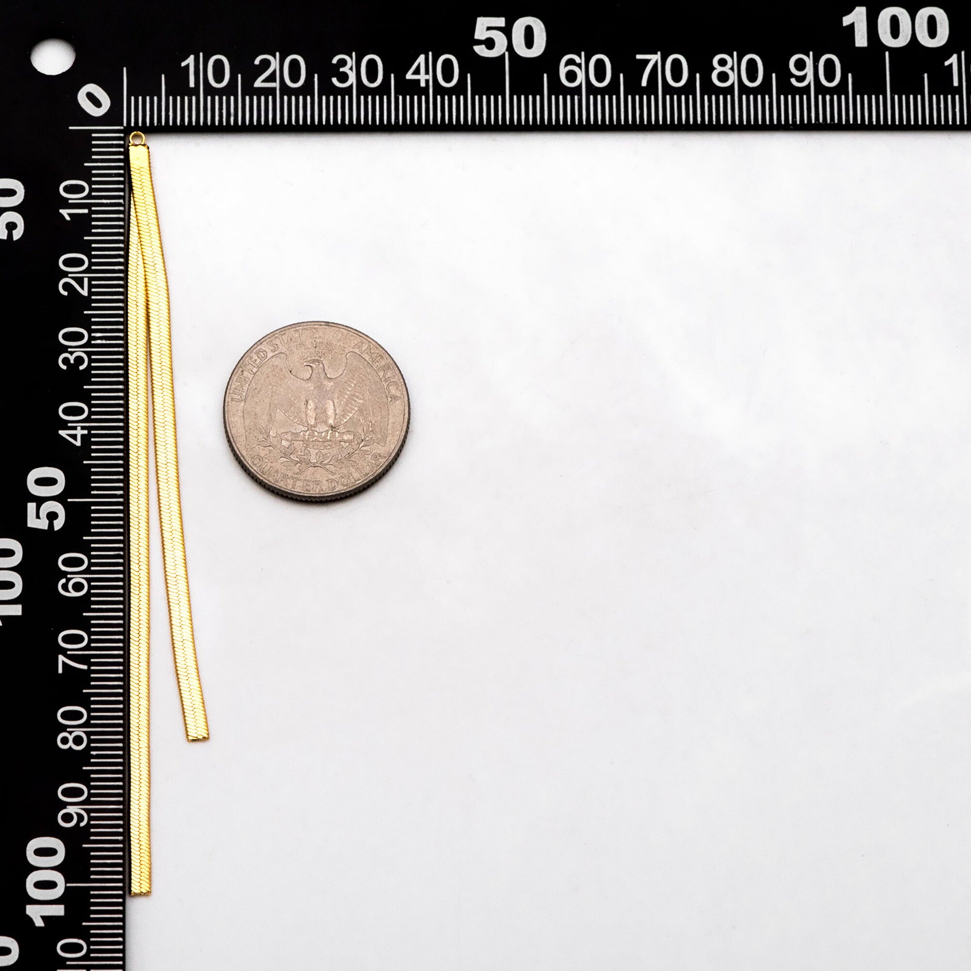 4pcs Gold Earring Charms 10cm, Gold plated Brass Chain Tassel Pendants, Earring Charm Pendants (GB-3523-C)