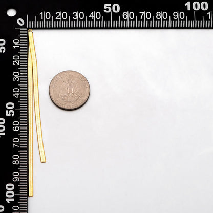 4pcs Gold Earring Charms 10cm, Gold plated Brass Chain Tassel Pendants, Earring Charm Pendants (GB-3523-C)