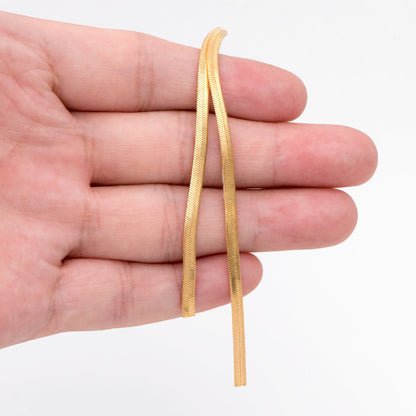 4pcs Gold Earring Charms 10cm, Gold plated Brass Chain Tassel Pendants, Earring Charm Pendants (GB-3523-C)