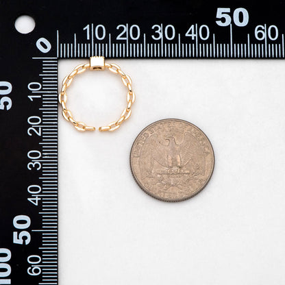 4pcs Gold CZ Pave Chain rings, Finger Ring, Everyday Ring, Fashion Rings, Dainty Rings, Adjustable Ring (#GB-3160)