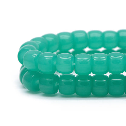 60pcs Smooth Cylinder Rondelle Glass Beads, 8x6mm, Candy Color Crystal Beads (GM-042)